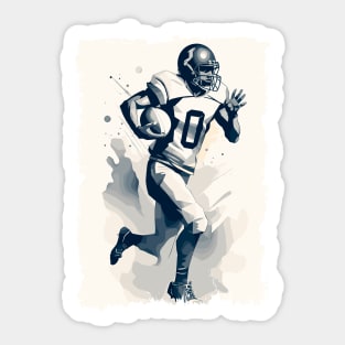 ✪ Football Player Portrait ✪ Abstract Vector Art Illustration Sticker